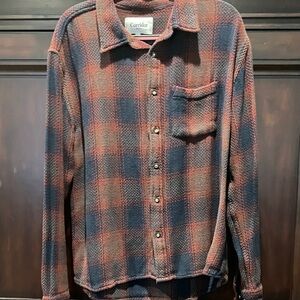 Corridor Red and Blue Plaid Shirt Jacket